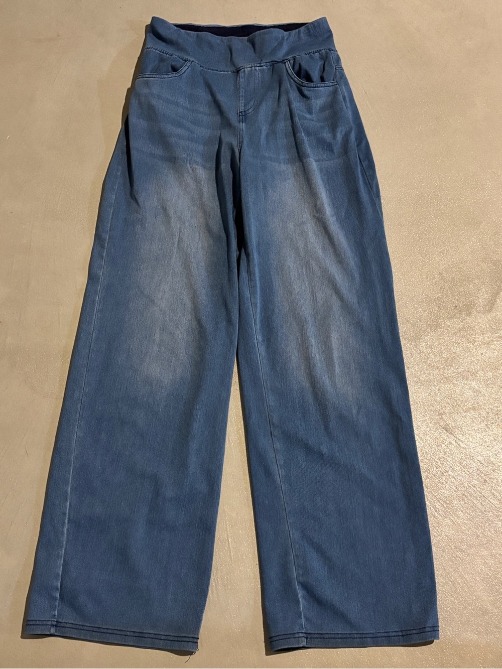 a new day Blue Wide-Leg Pull-On Jeans Size Small